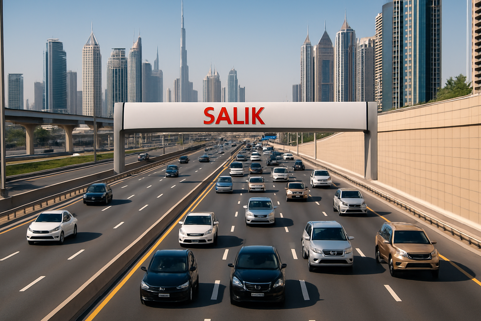 Efficient traffic flow on Dubai toll roads
